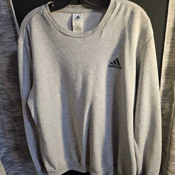 Adidas Essentials Crew Neck Fleece Sweatshirt Men's L - Picture 1 of 4